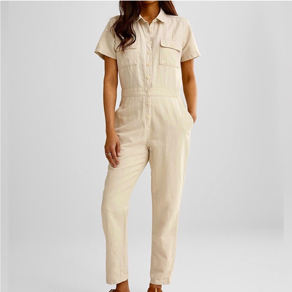 OuterKnown S.E.A. Linen Blend Jumpsuit NWT Size XL
